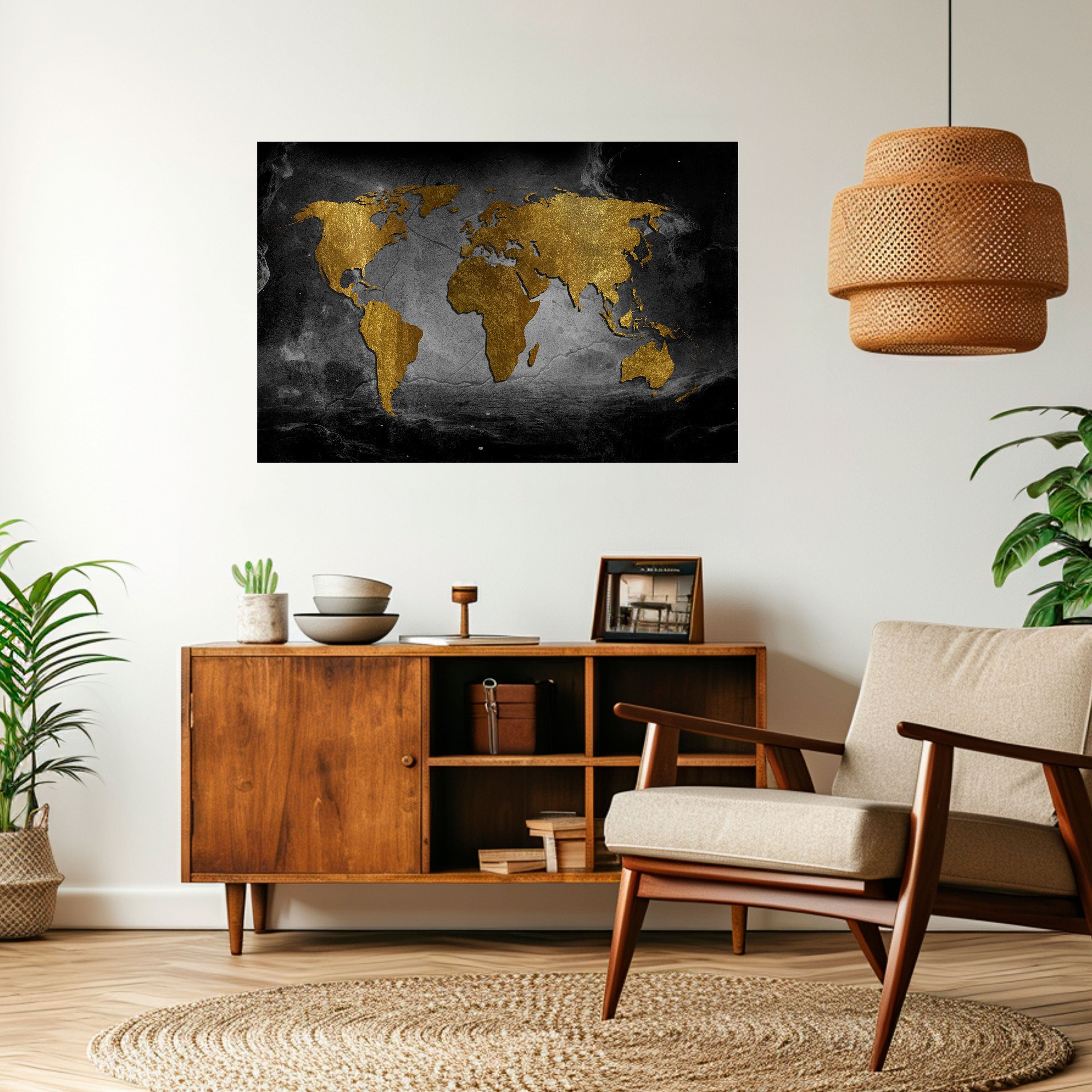 DARK WORLDVIEW Peel and Stick Horizontal Poster