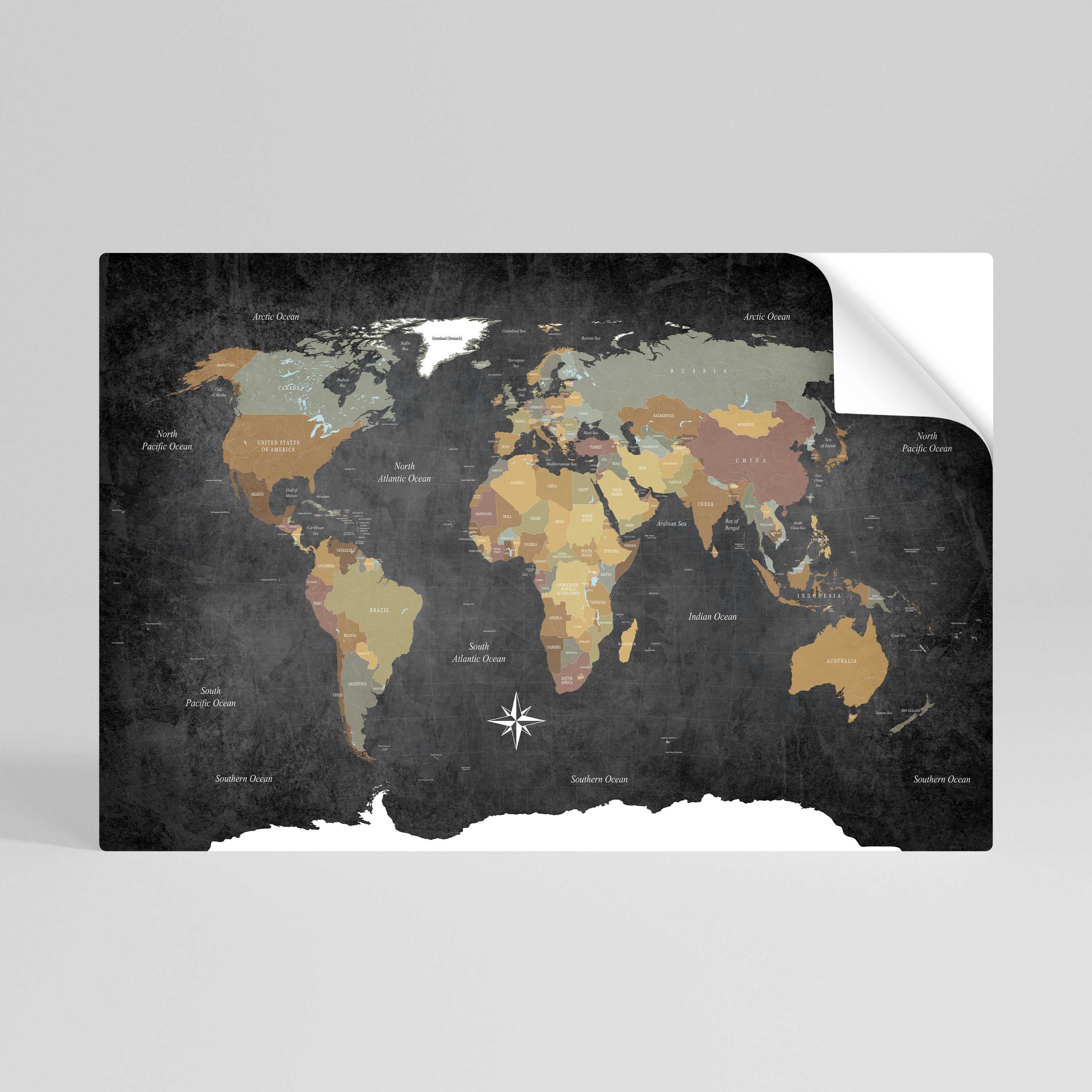 CONTINENTS OF CREATIVITY Selbstklebendes Horizontal-Poster