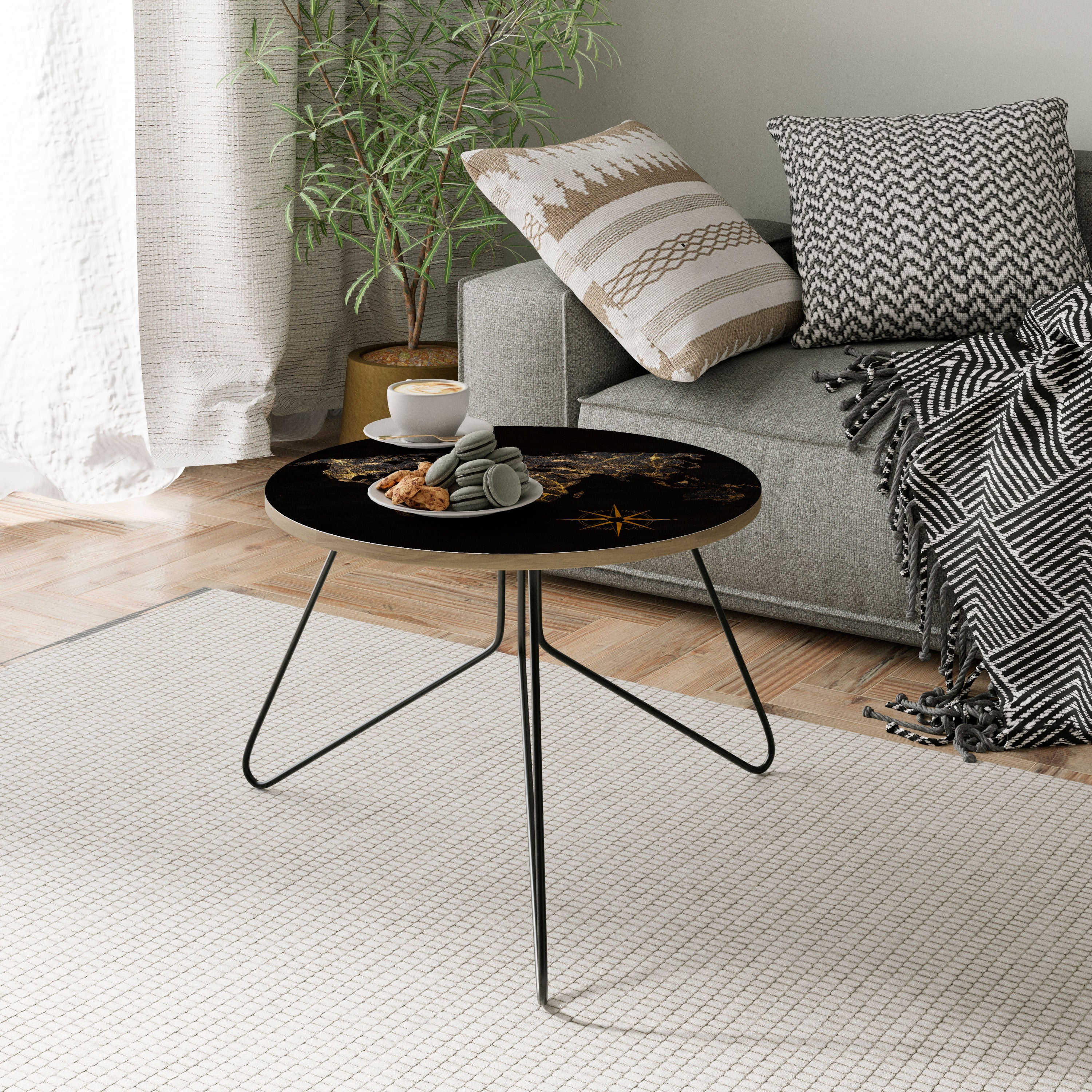 GOLDEN GEOGRAPHY Couchtisch