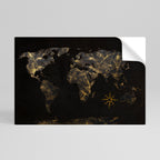 GOLDEN GEOGRAPHY Selbstklebendes Horizontal-Poster