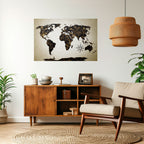 GOLDEN LINES GLOBE Selbstklebendes Horizontal-Poster