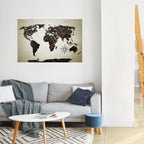GOLDEN LINES GLOBE Selbstklebendes Horizontal-Poster
