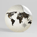 GOLDEN LINES GLOBE Runder Wandsticker zum Abziehen und Aufkleben