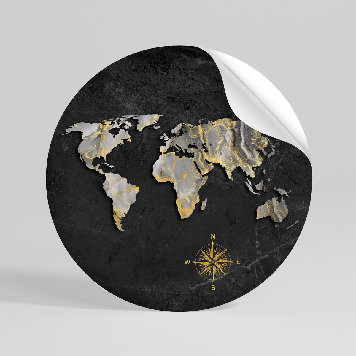 ELEGANT WORLDWIDE Runder Wandsticker zum Abziehen und Aufkleben