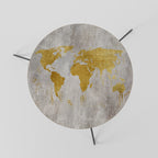 METALLIC WORLDVIEW MAP Coffee Table 60