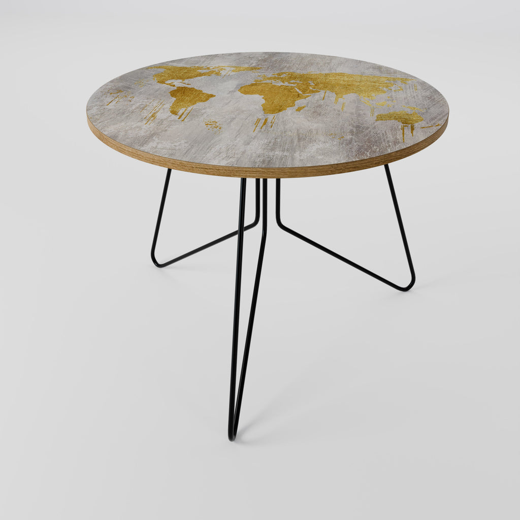 METALLIC WORLDVIEW MAP Coffee Table 69