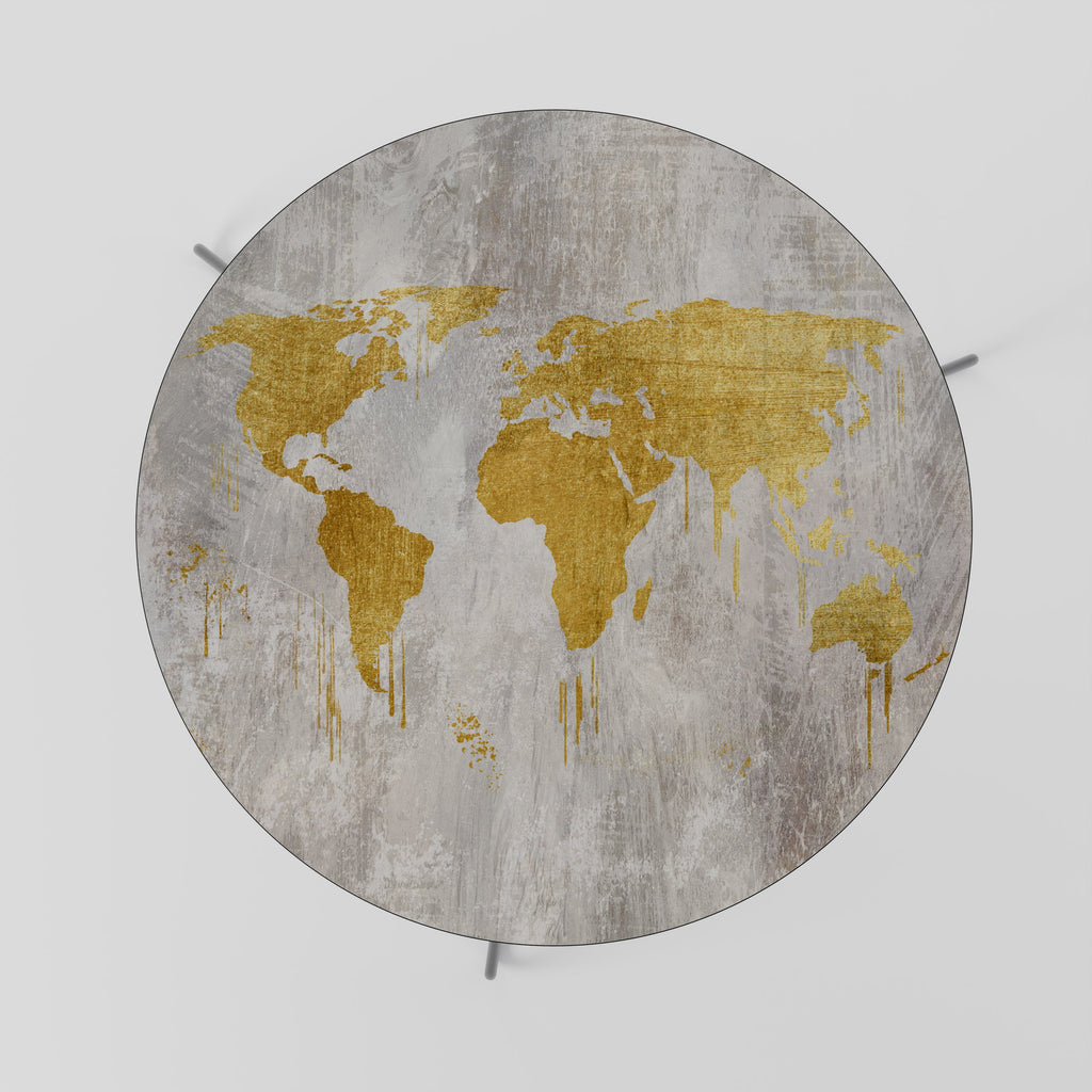 METALLIC WORLDVIEW MAP Coffee Table 69