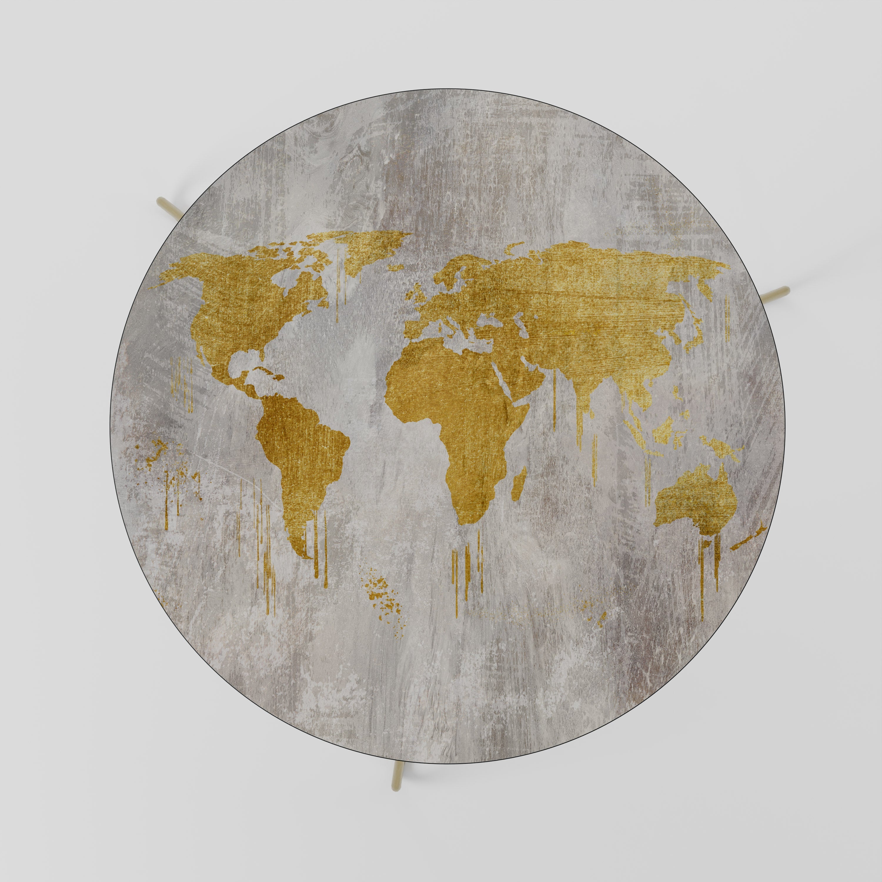 METALLIC WORLDVIEW MAP Coffee Table 69