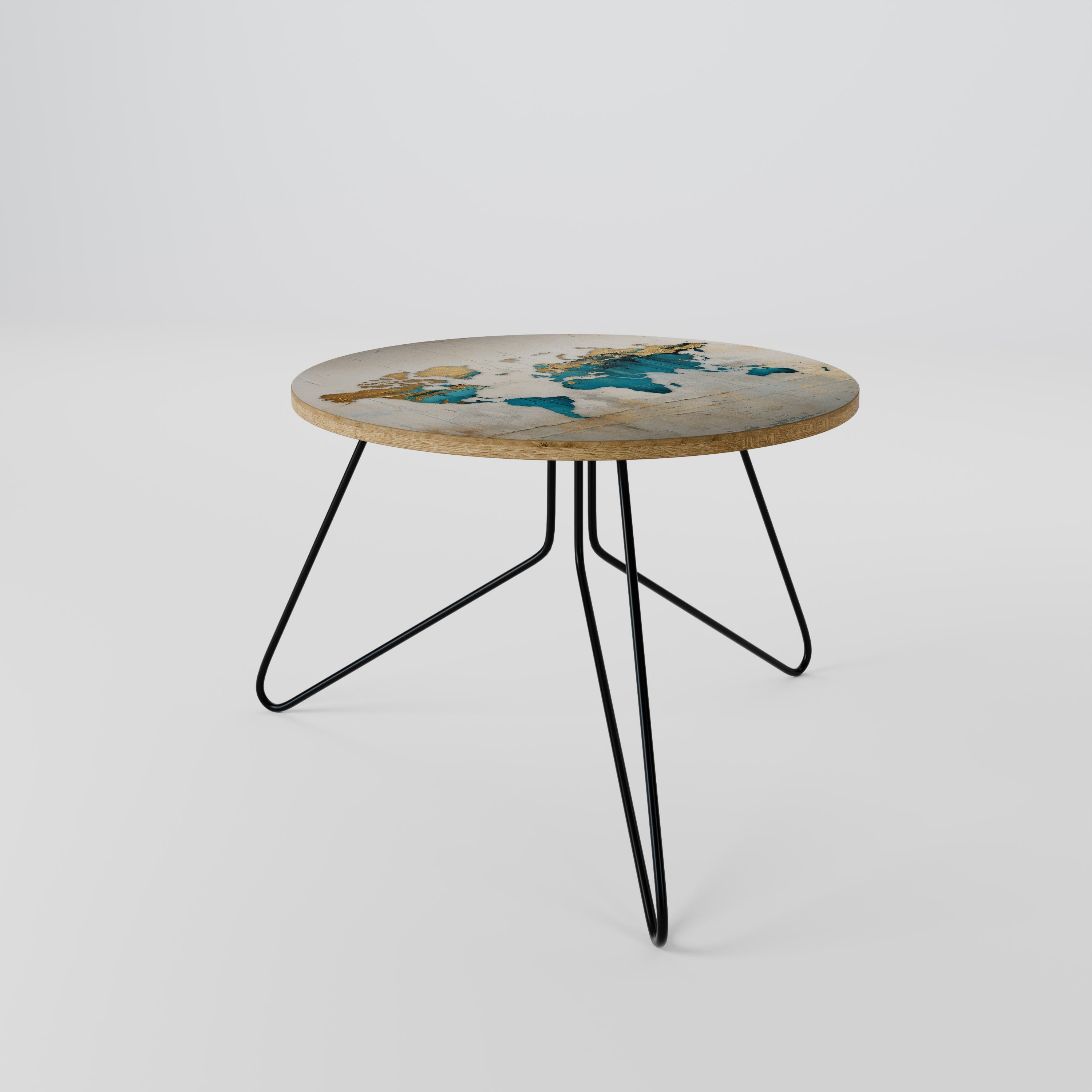 AZURE GILDED MAP Couchtisch 60