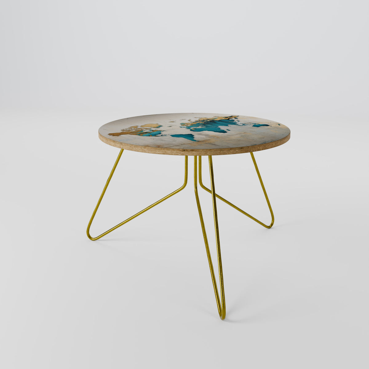AZURE GILDED MAP Couchtisch