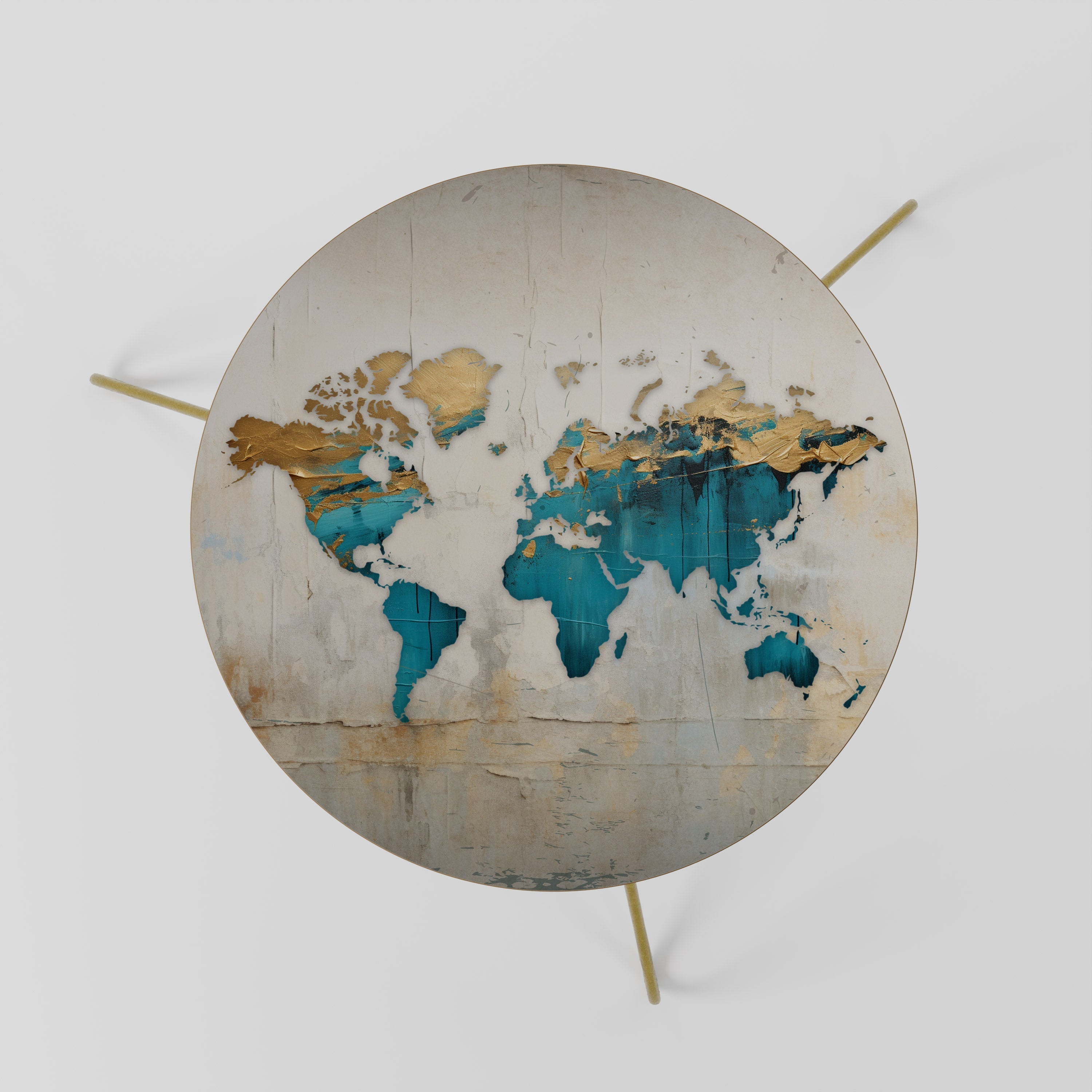 AZURE GILDED MAP Couchtisch 60
