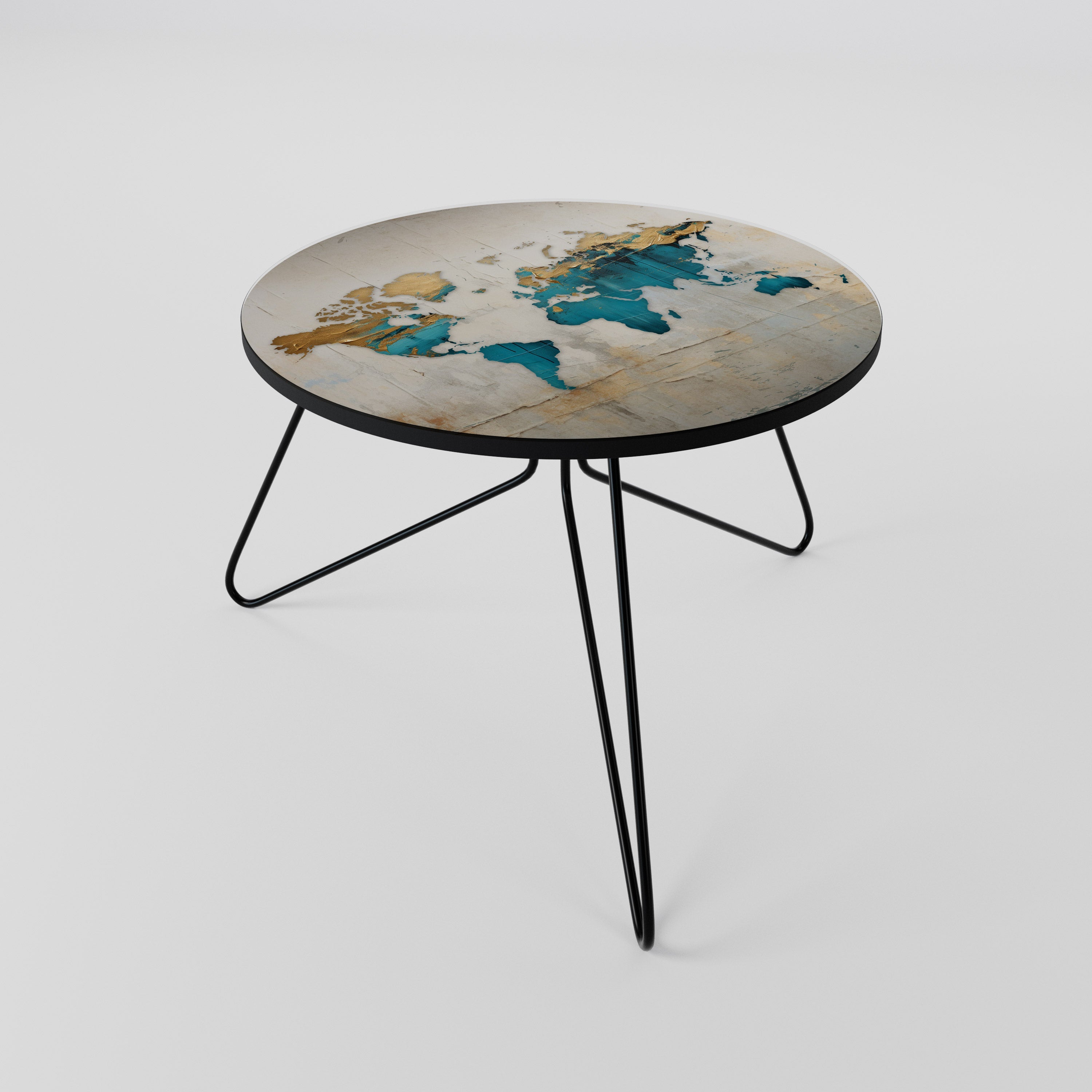 AZURE GILDED MAP Couchtisch 60