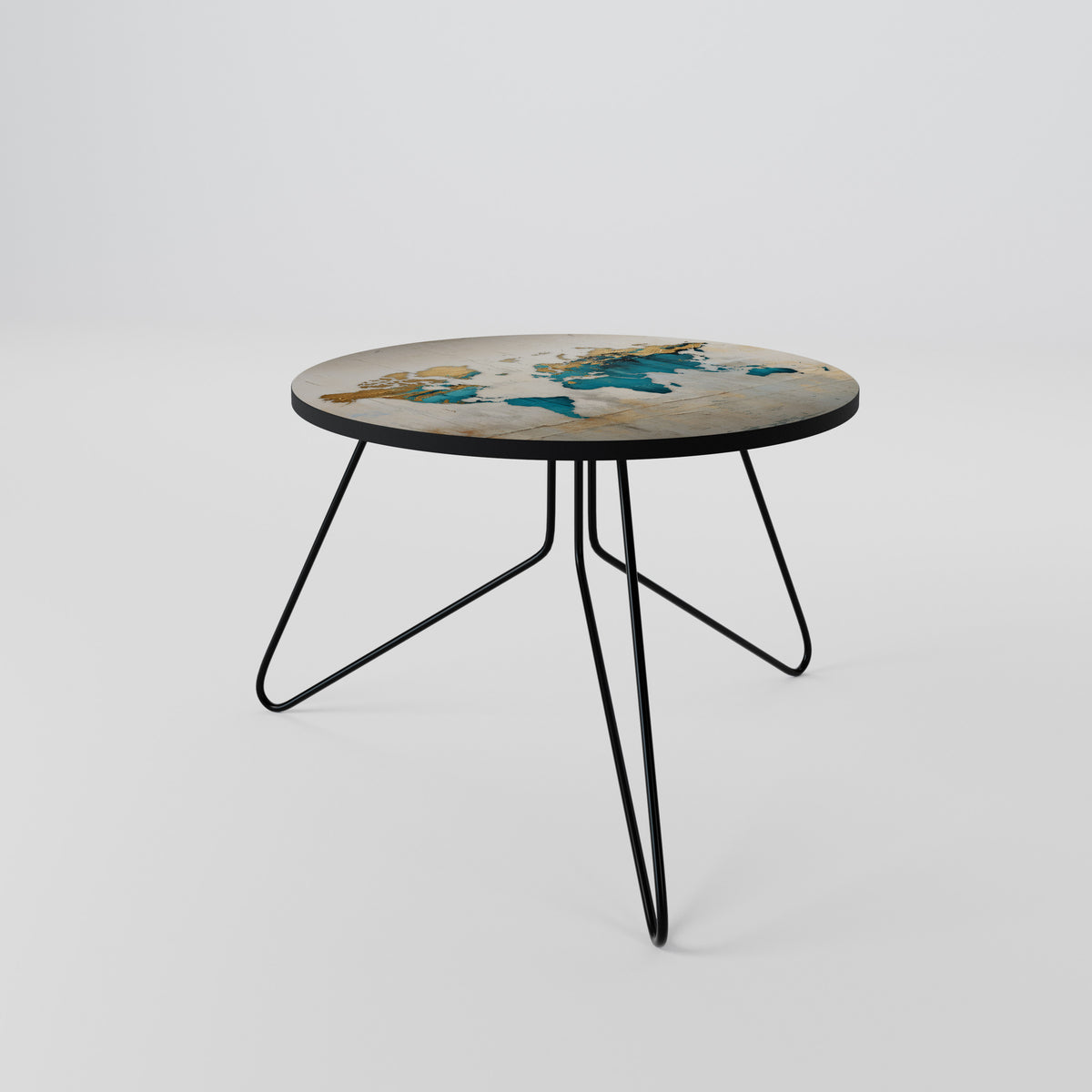 AZURE GILDED MAP Couchtisch