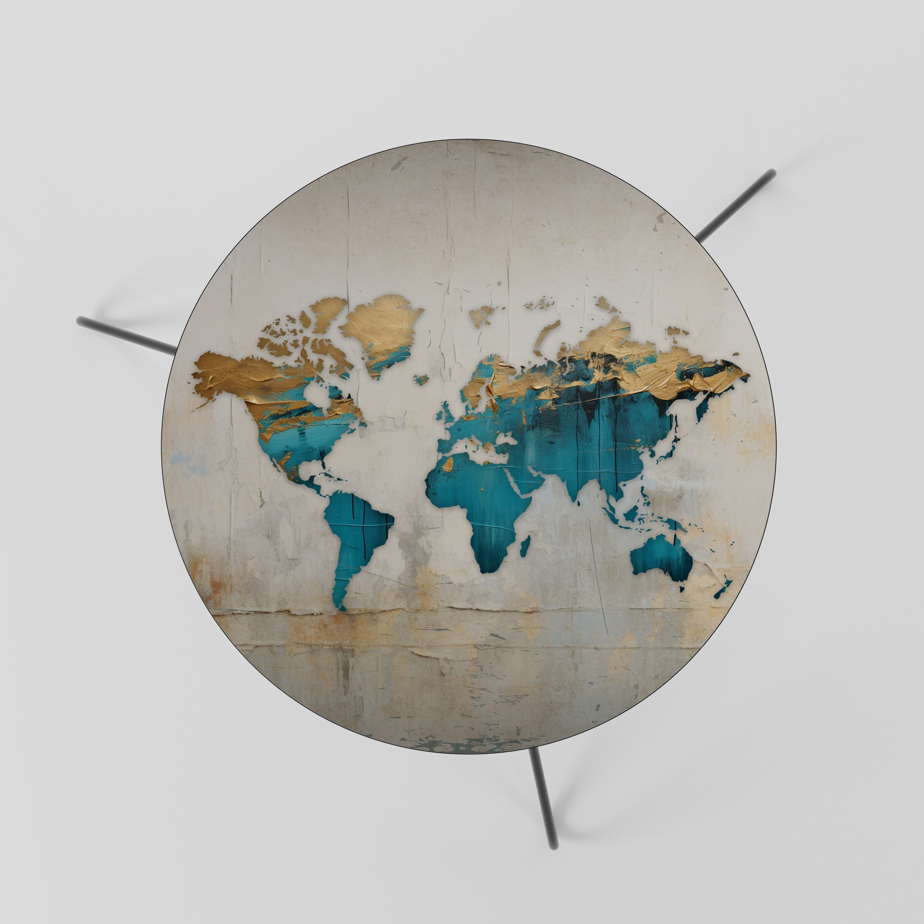 AZURE GILDED MAP Couchtisch 60