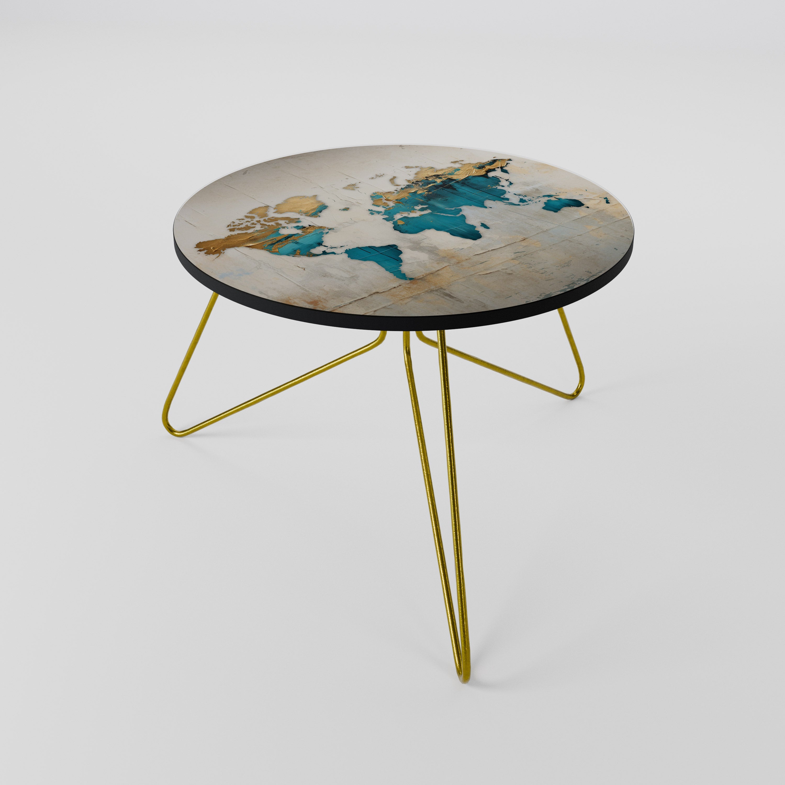 AZURE GILDED MAP Couchtisch 60