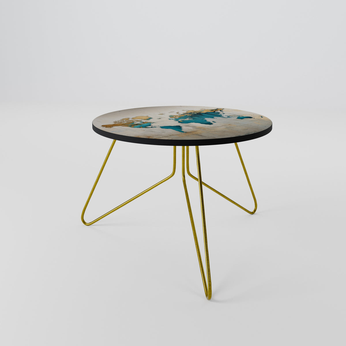 AZURE GILDED MAP Couchtisch