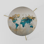 AZURE GILDED MAP Couchtisch Ø 60 cm