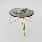 AZURE GILDED MAP Coffee Table