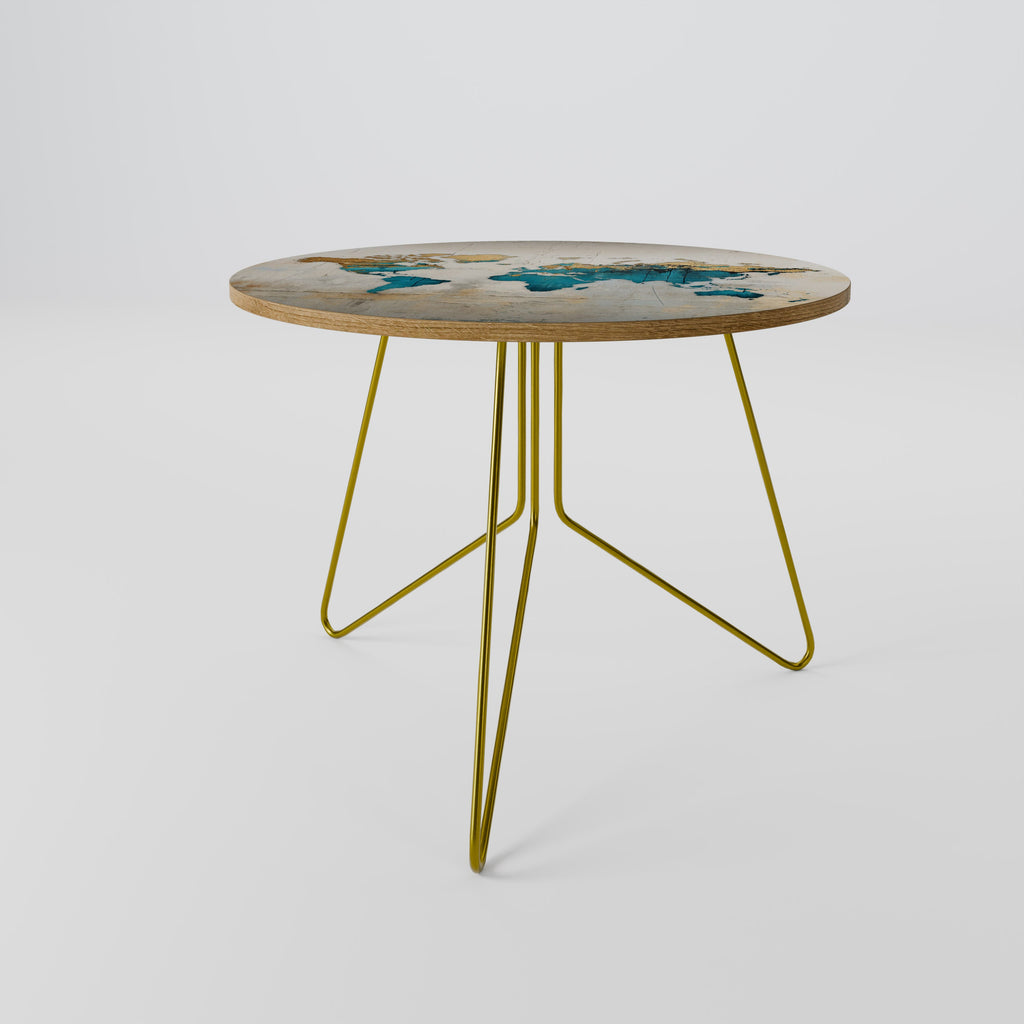 AZURE GILDED MAP Coffee Table 69