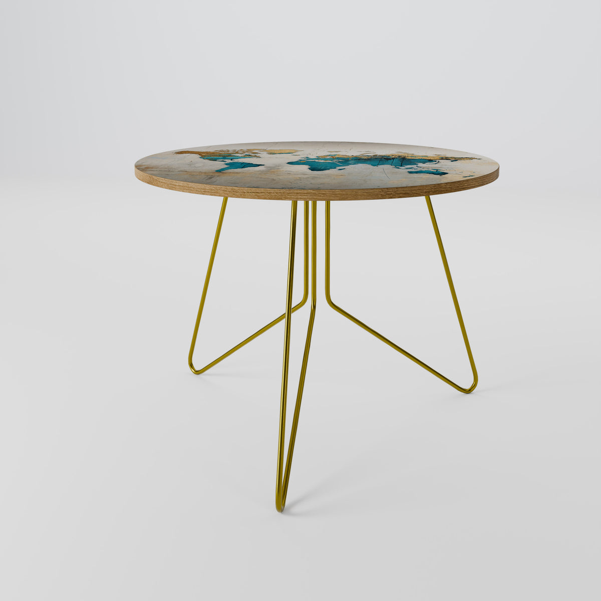 AZURE GILDED MAP Couchtisch