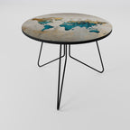 AZURE GILDED MAP Coffee Table