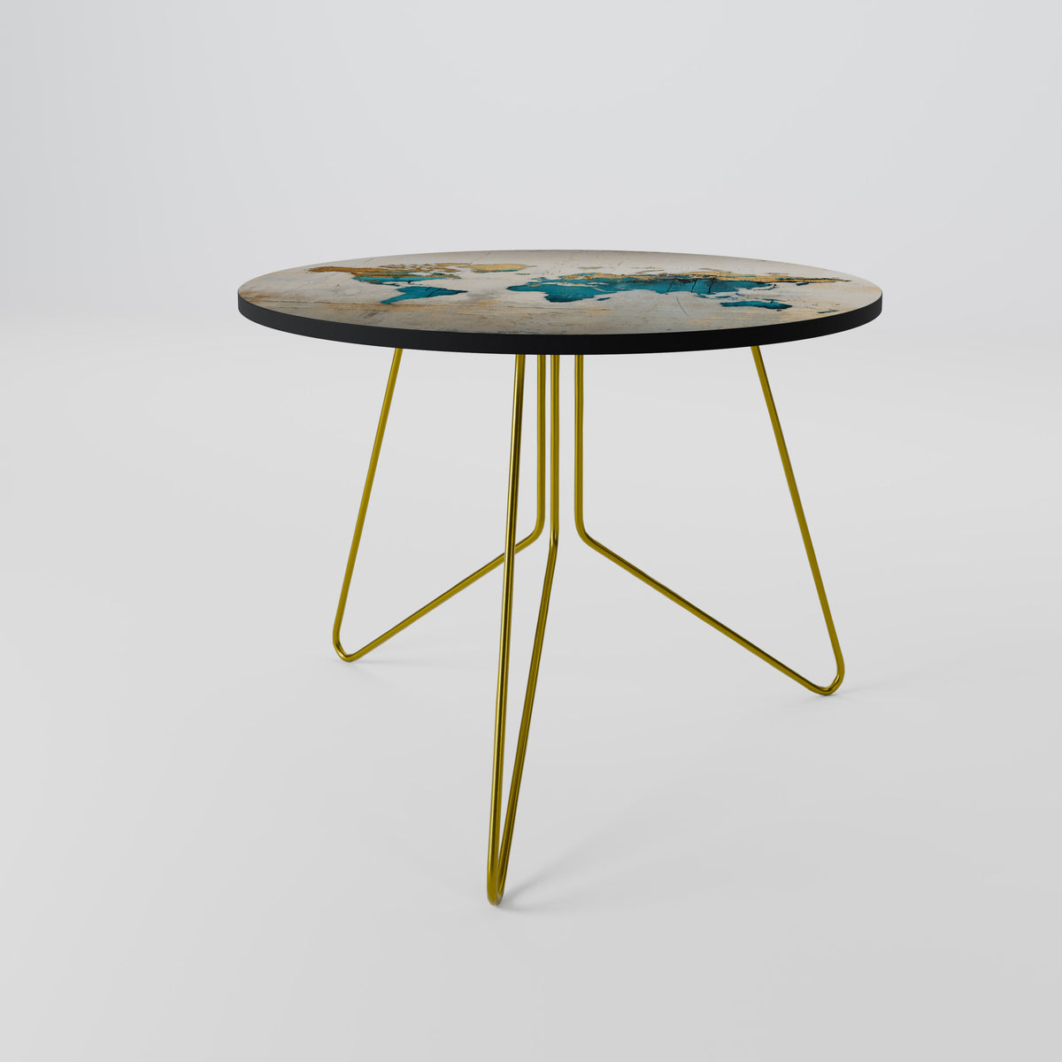 AZURE GILDED MAP Couchtisch