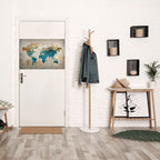 AZURE GILDED MAP Selbstklebendes Horizontal-Poster