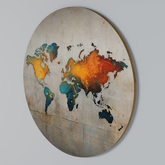 GLOBAL HUES EXPLORED Rundes Wandbild
