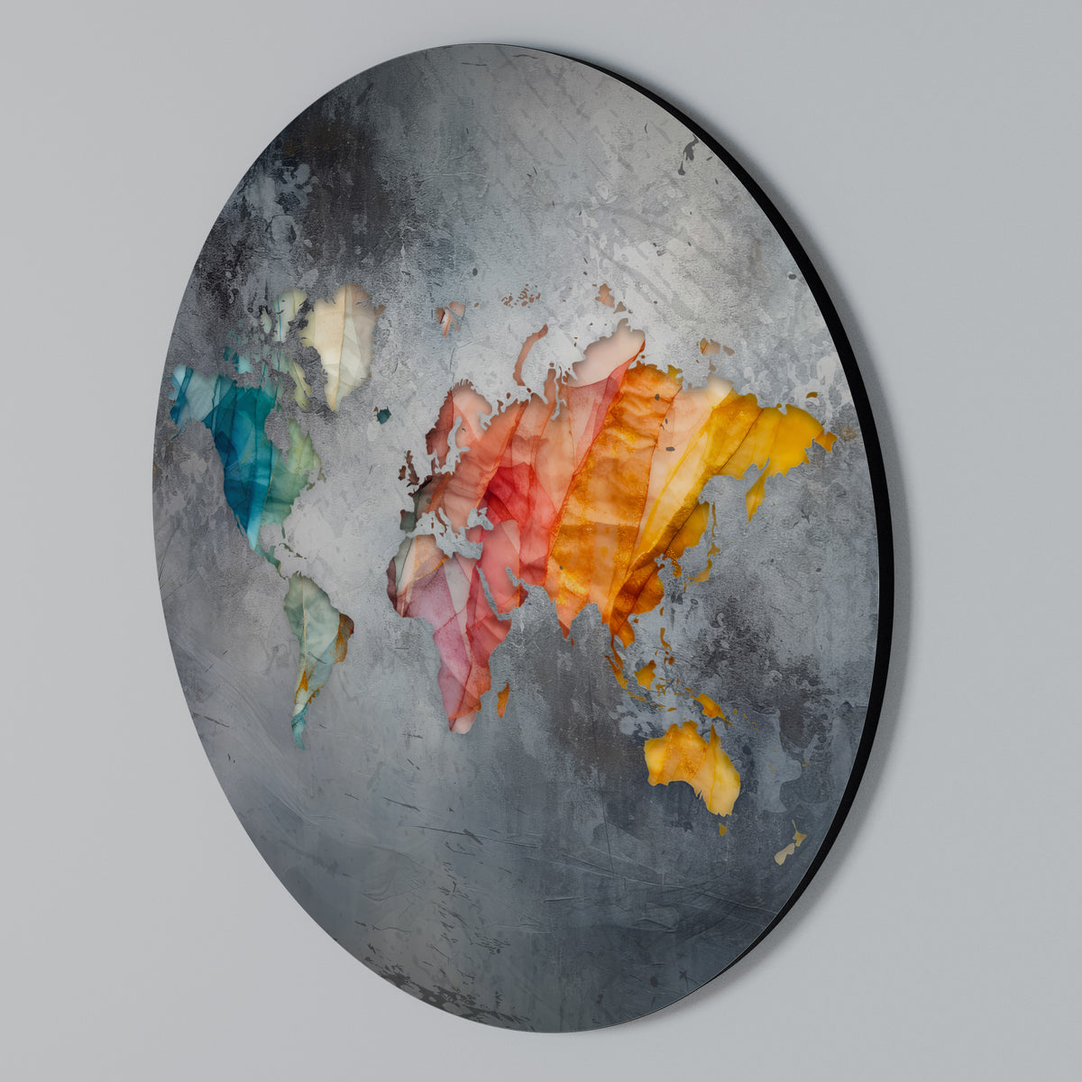 HARMONIOUS EARTH TONES Round Wall Art