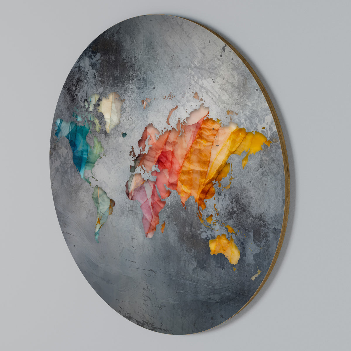 HARMONIOUS EARTH TONES Rundes Wandbild
