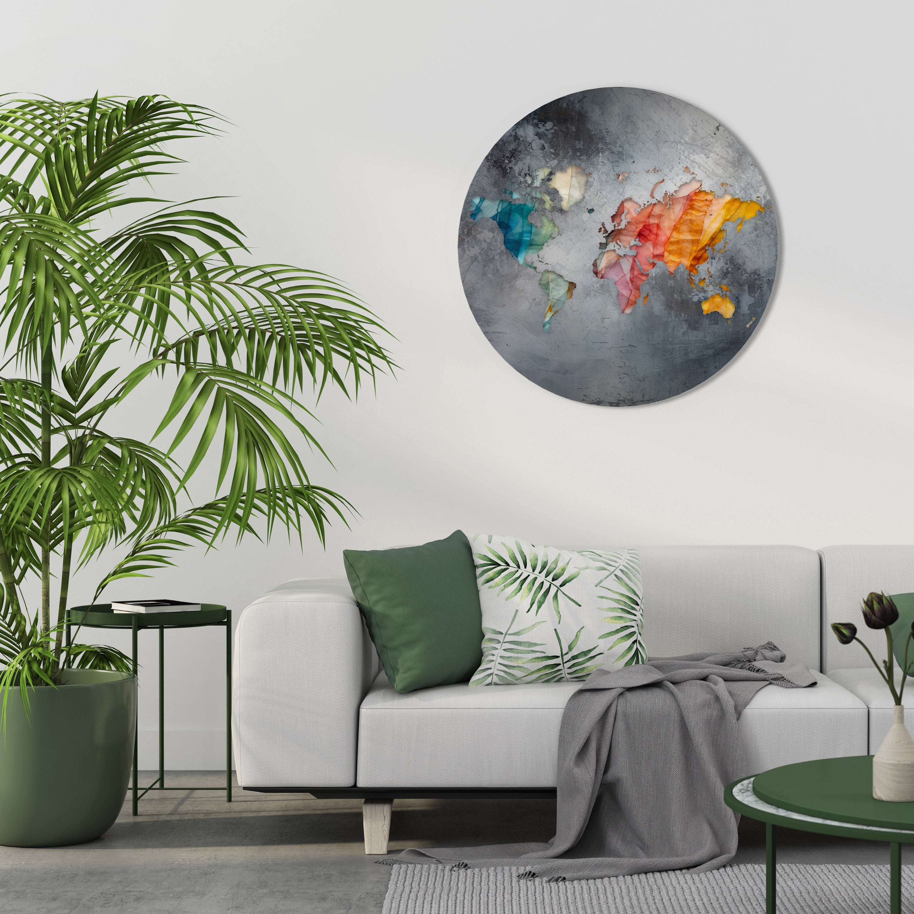 HARMONISCHE ERDTÖNE Runde Wandkunst