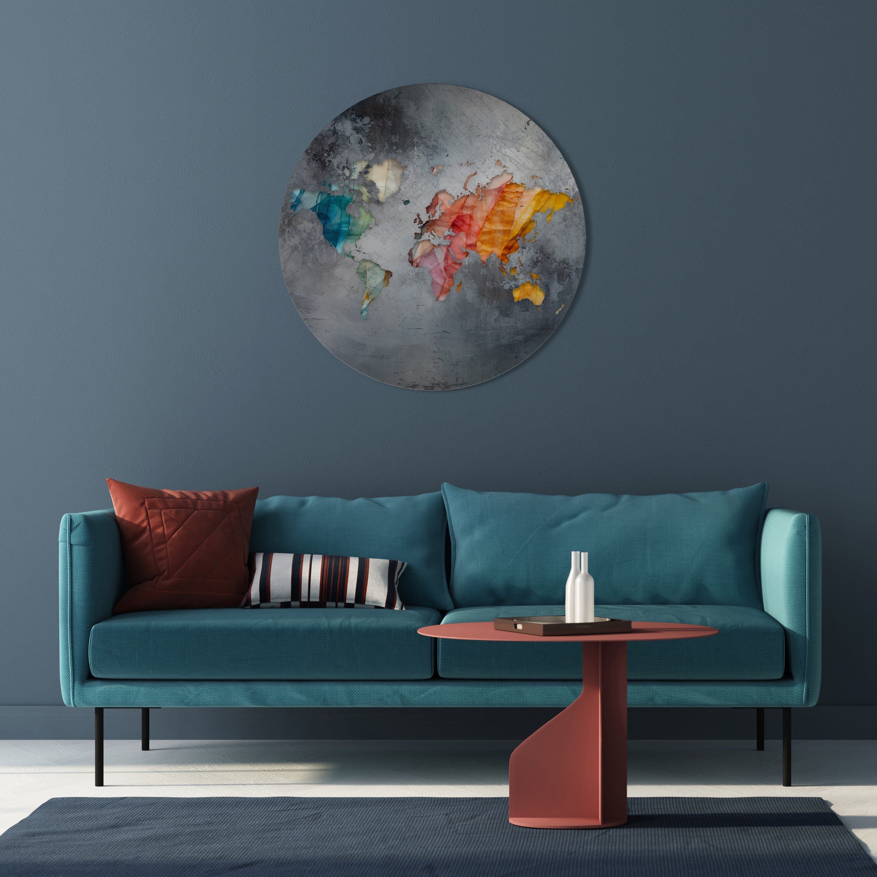 HARMONISCHE ERDTÖNE Runde Wandkunst