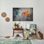 HARMONIOUS EARTH TONES Selbstklebendes Horizontal-Poster