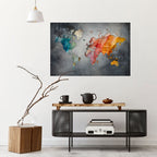 HARMONIOUS EARTH TONES Selbstklebendes Horizontal-Poster