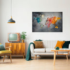 HARMONIOUS EARTH TONES Selbstklebendes Horizontal-Poster