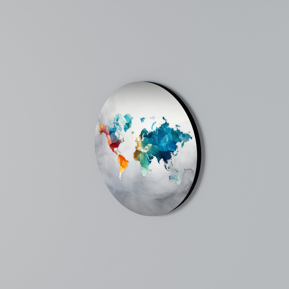 FACETED WORLDVIEW Round Wall Art