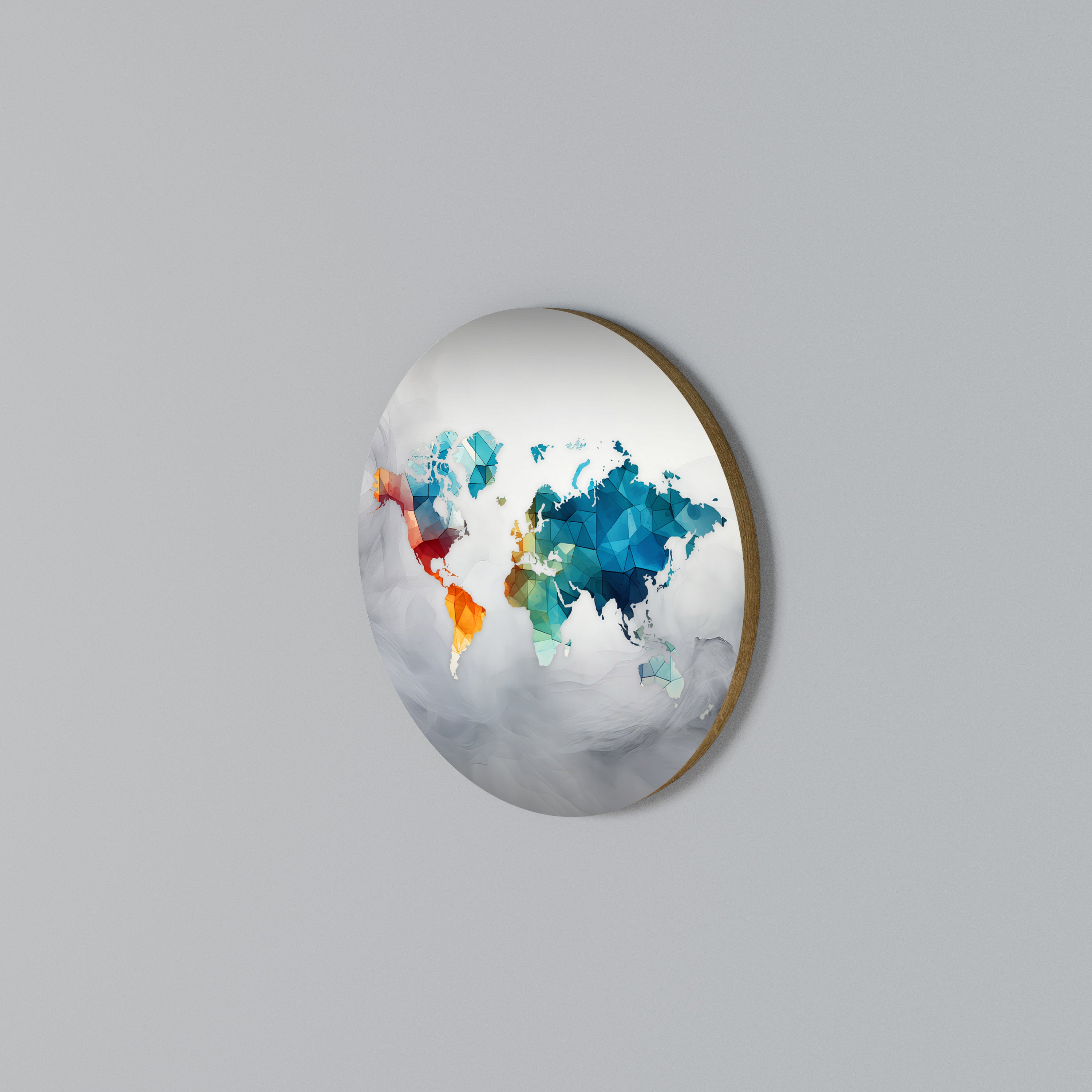 FACETED WORLDVIEW Rundes Wandbild