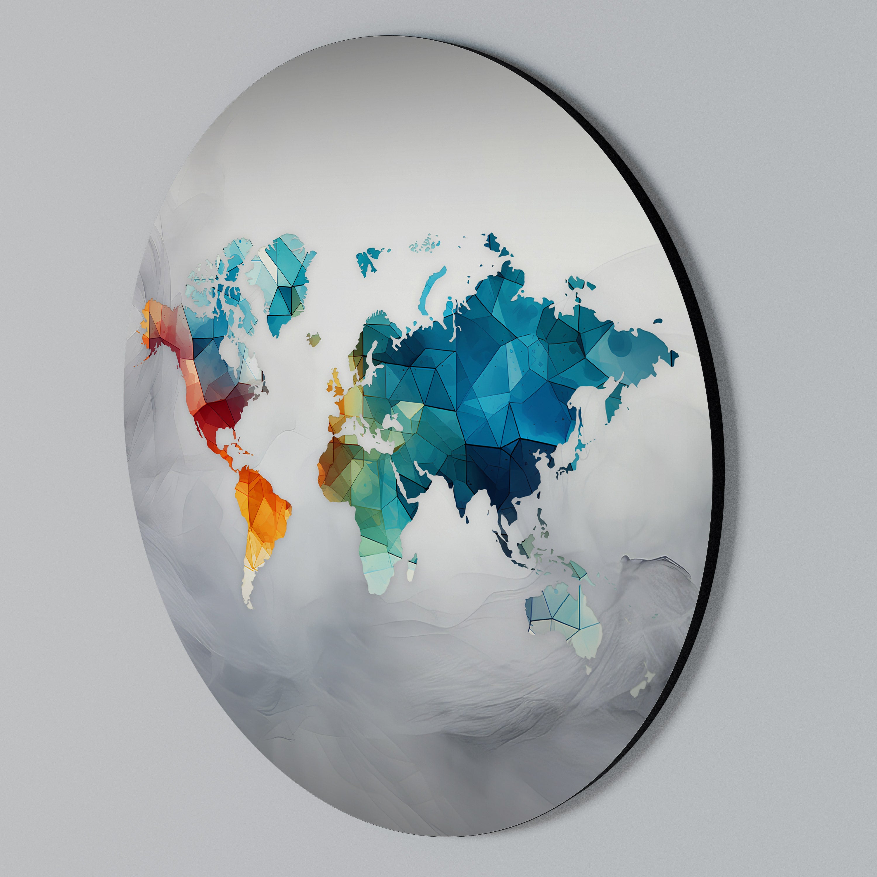 FACETED WORLDVIEW Rundes Wandbild