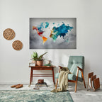 FACETED WORLDVIEW Selbstklebendes Horizontal-Poster