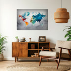 FACETED WORLDVIEW Selbstklebendes Horizontal-Poster