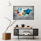 FACETED WORLDVIEW Selbstklebendes Horizontal-Poster