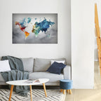 FACETED WORLDVIEW Selbstklebendes Horizontal-Poster