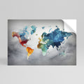 FACETED WORLDVIEW Selbstklebendes Horizontal-Poster