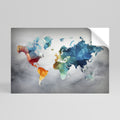 FACETED WORLDVIEW Selbstklebendes Horizontal-Poster