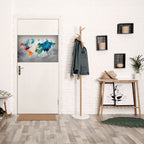 FACETED WORLDVIEW Selbstklebendes Horizontal-Poster