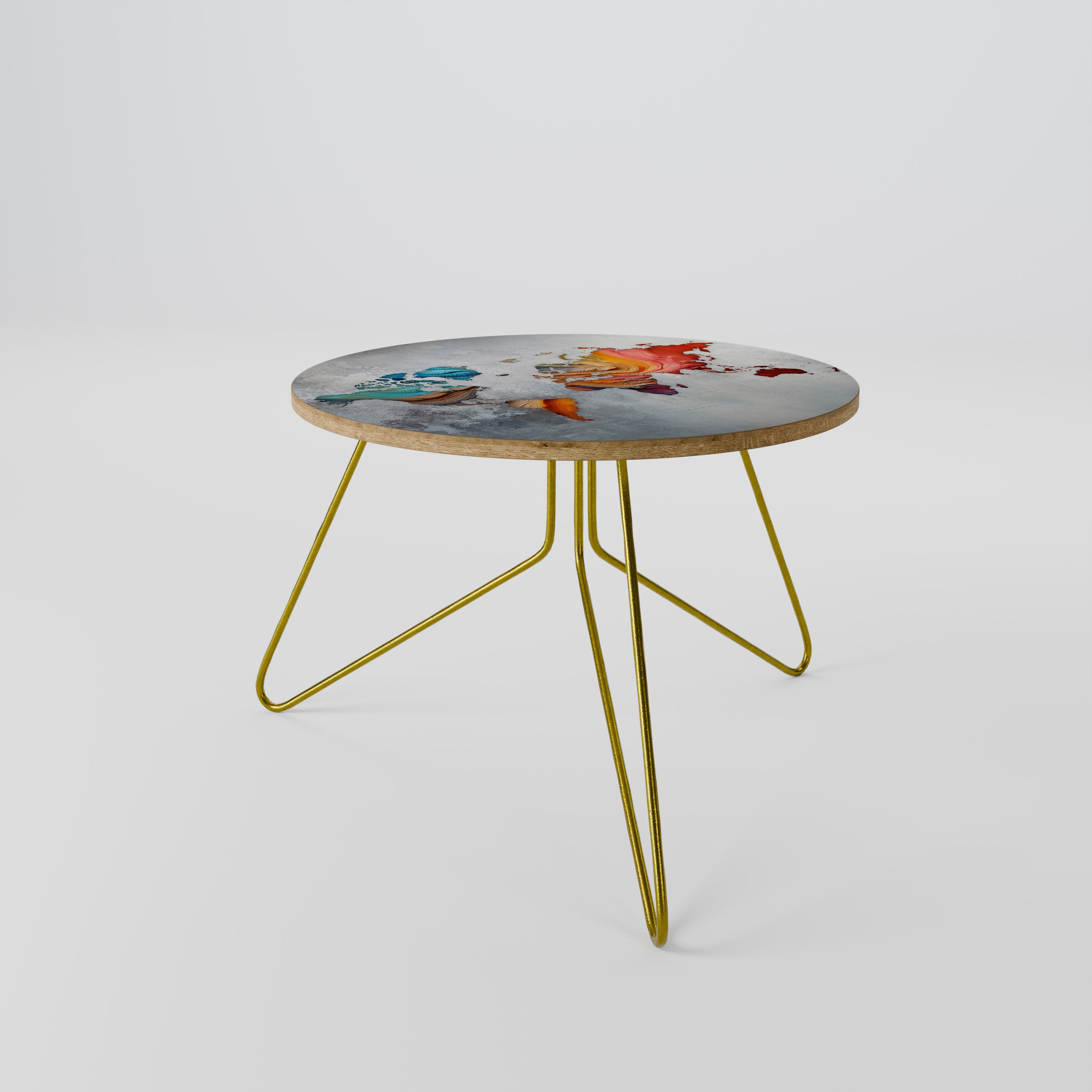 PAINTED CONTINENTS Coffee Table