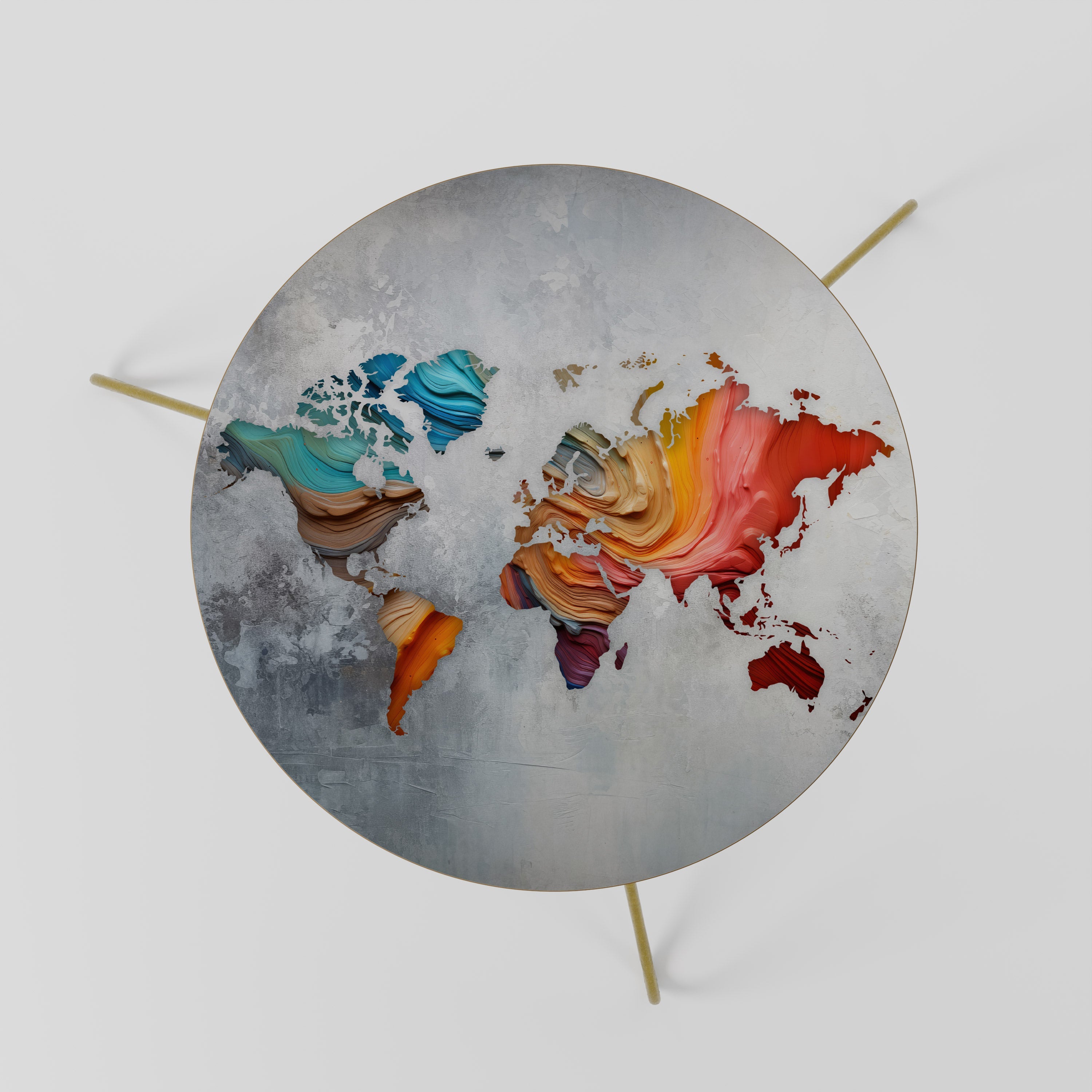 Couchtisch 60 PAINTED CONTINENTS
