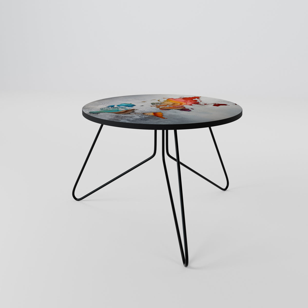 PAINTED CONTINENTS Couchtisch