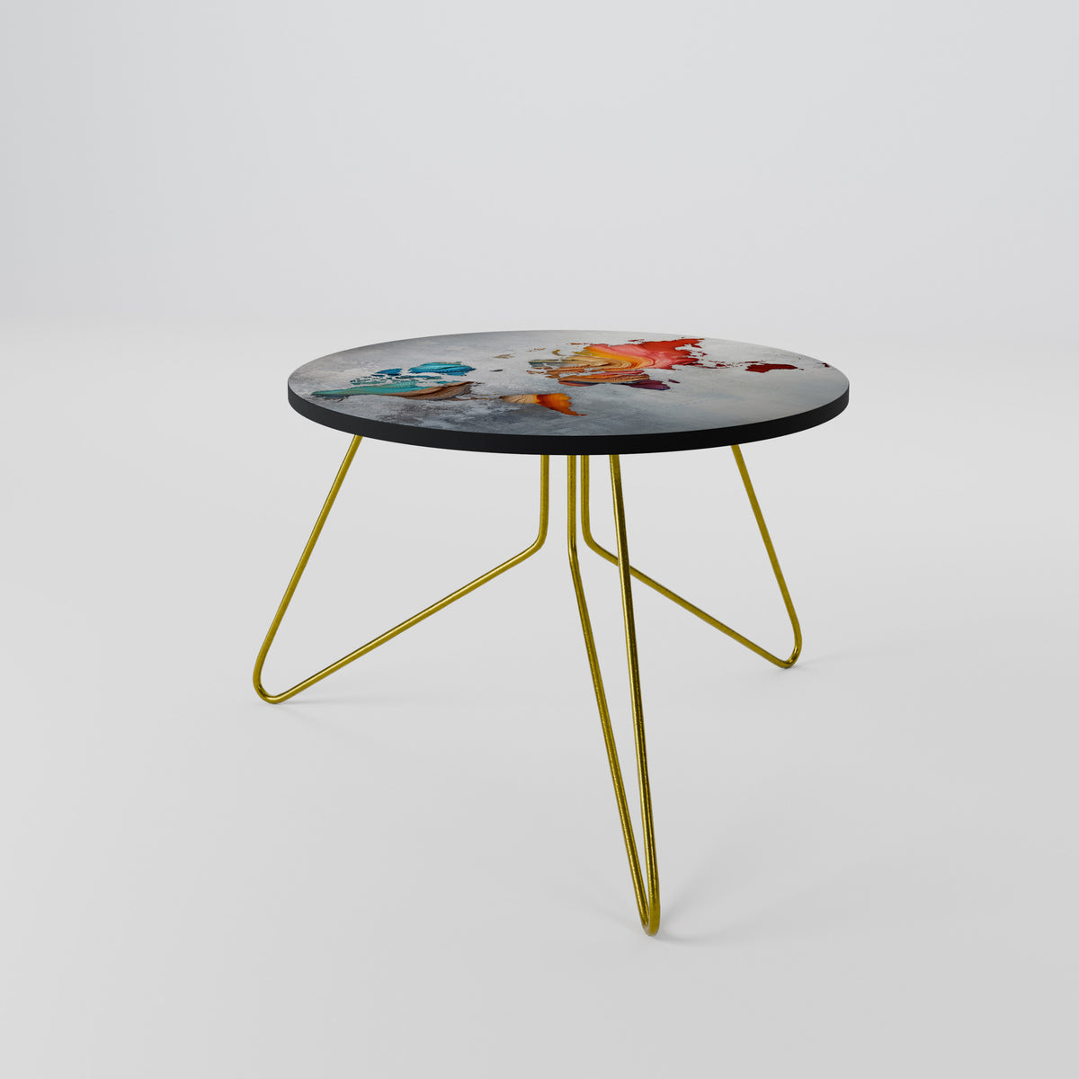 PAINTED CONTINENTS Couchtisch