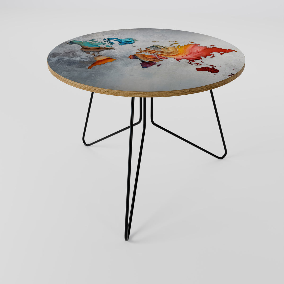 PAINTED CONTINENTS Couchtisch